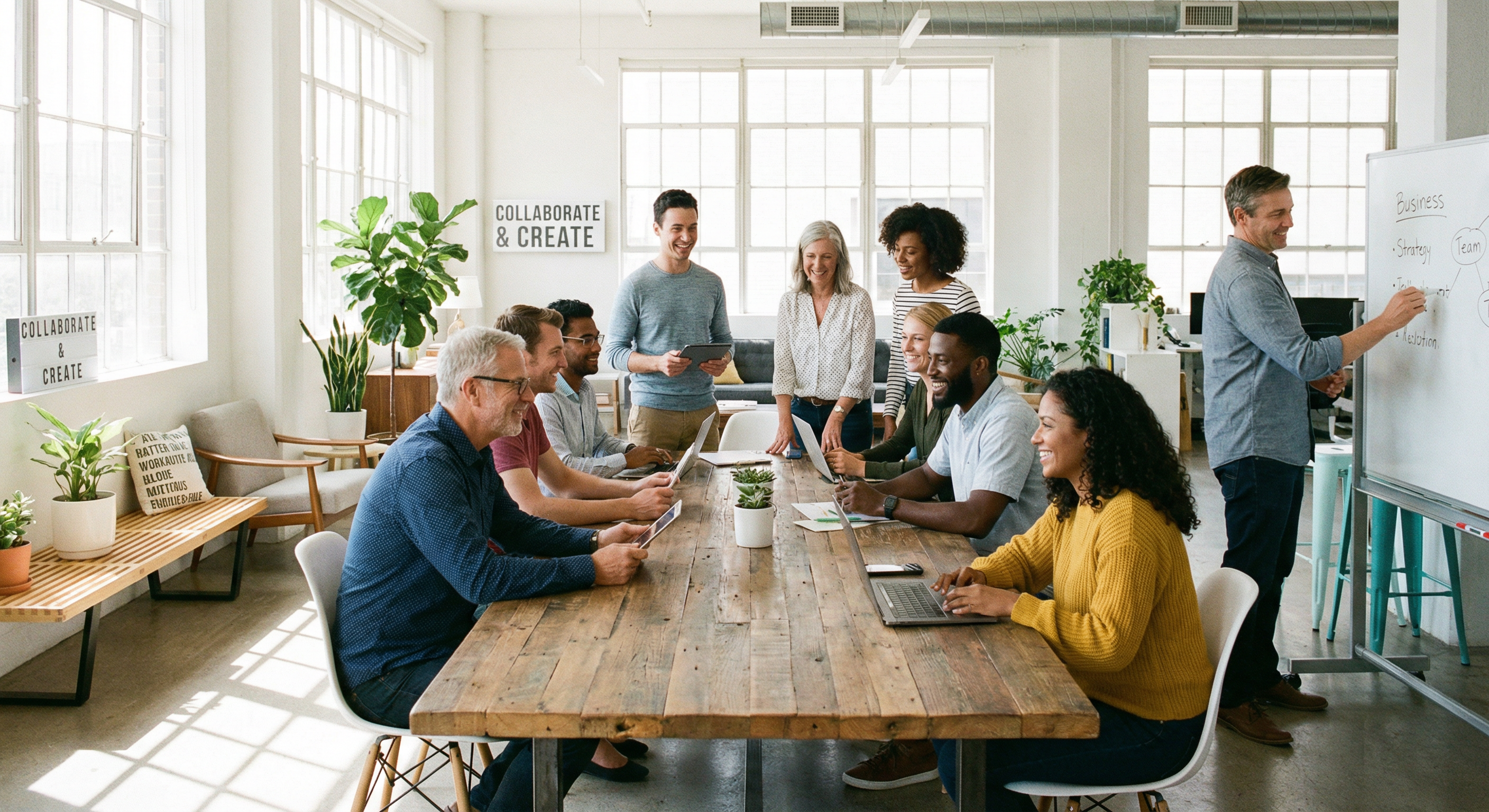 Our team working together